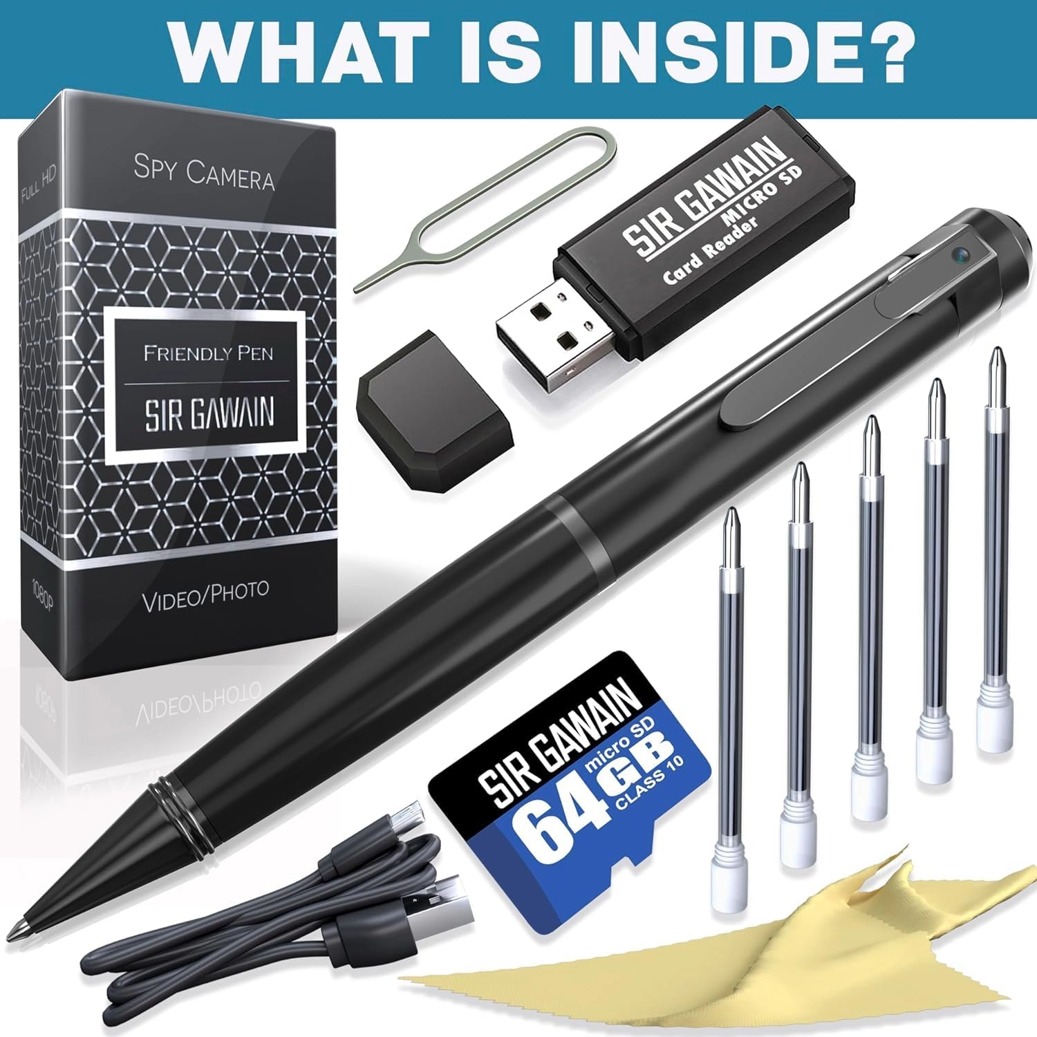 Hidden Spy Camera Pen - 32GB 1080p