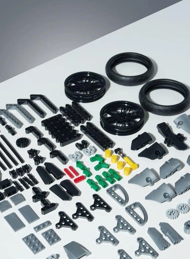 Technical Building Blocks - Sport Bike Bricks Scale Model Kit Multicolor