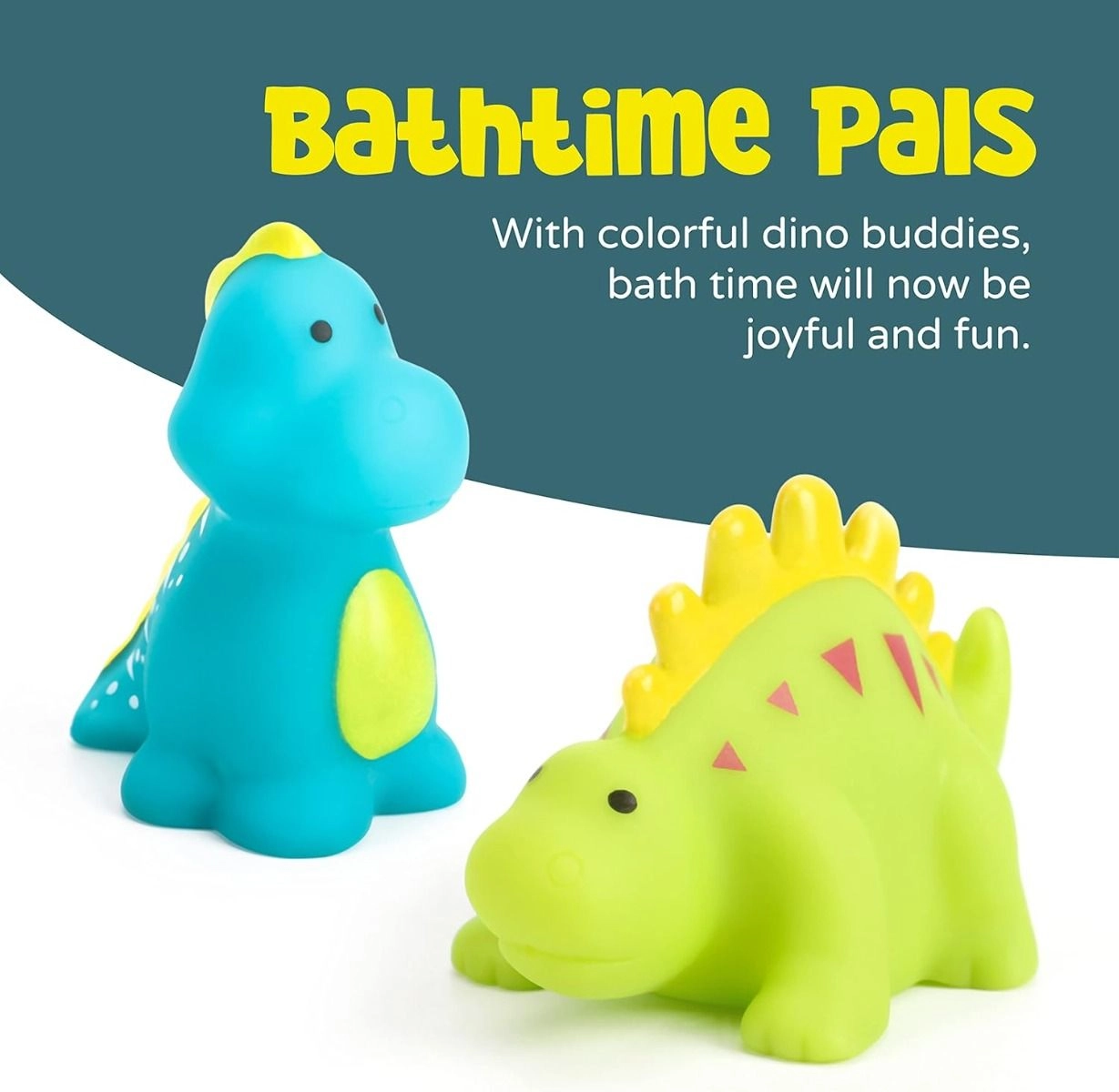 Dino Baby Bath Toys - 6 Pieces 1+