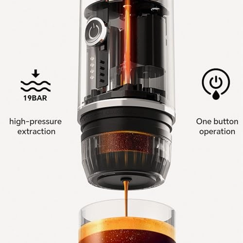 Portable Coffee Machine - 80ml capsule or powder