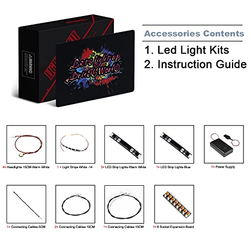 LED Light for LEGO Technic Bugatti Bolide 42151 - Acrylonitrile Butadiene Styrene 1 5V