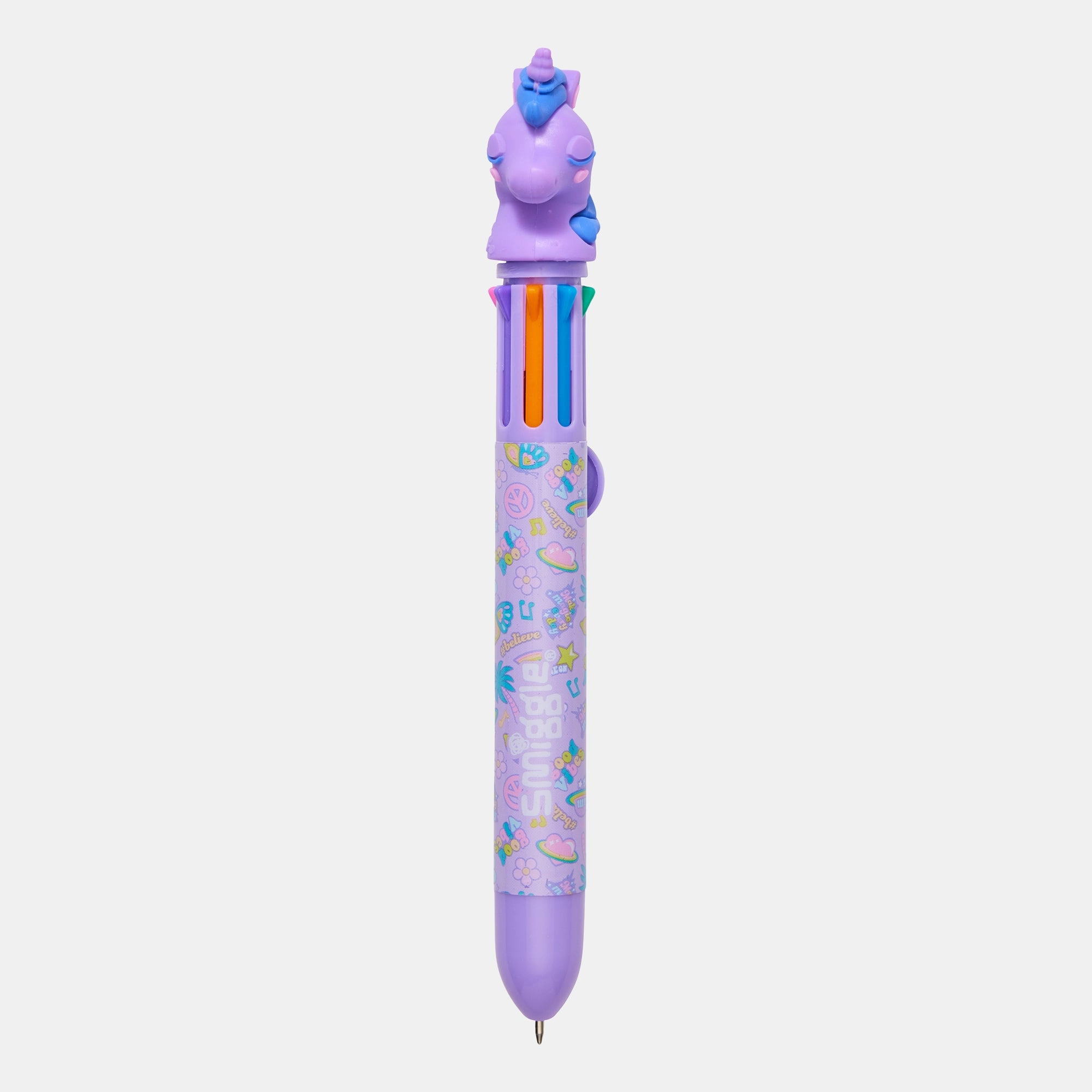 Smiggle All Stars Rainbow Pen - 8 colours in 1 Scented Novelty Topper