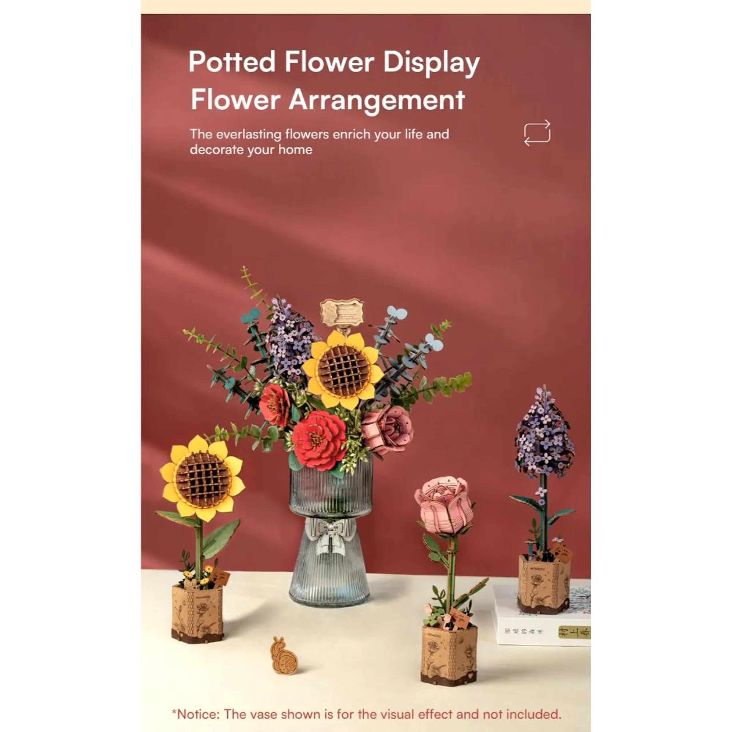 DIY Wooden Bloom Craft Sunflower - 8+ years 86 pcs