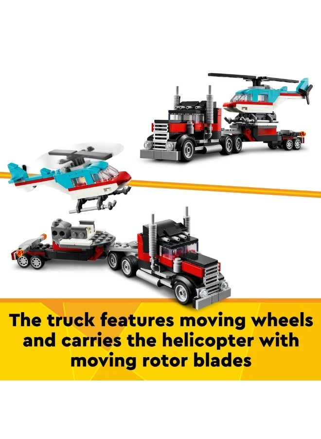 LEGO Creator Flatbed Truck with Helicopter (31146) - 3 in 1 Ages 7+