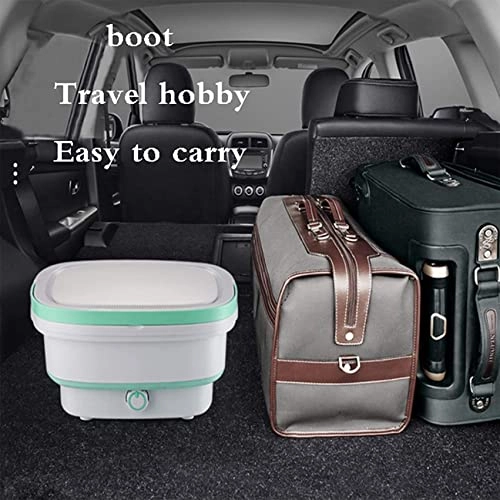 AADECOR Portable Washing hine, Ultrasound Folding Fully Automatic Laundry hine, Turbine Washer, Low Noise, Mini,Place it anywhere, store easily, blue,pink,Blue