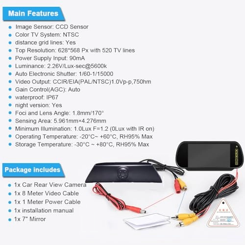 Reversing Camera - Night vision 628 x 586 pixels