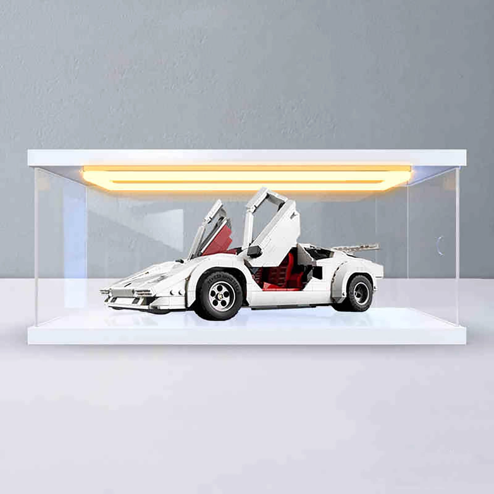 bodamaike Display Box - 40 x 20 x 15 cm Walnut Backlight Model