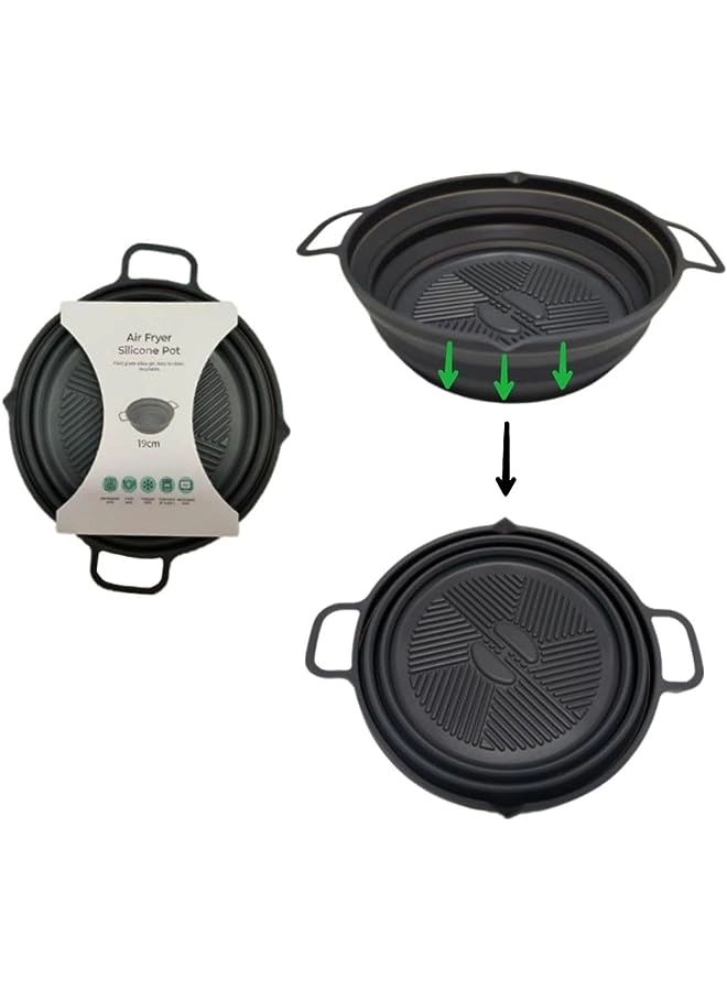 Air Fryer Silicone Liners - outside nylon fabric and built in aluminum foil 2Pcs