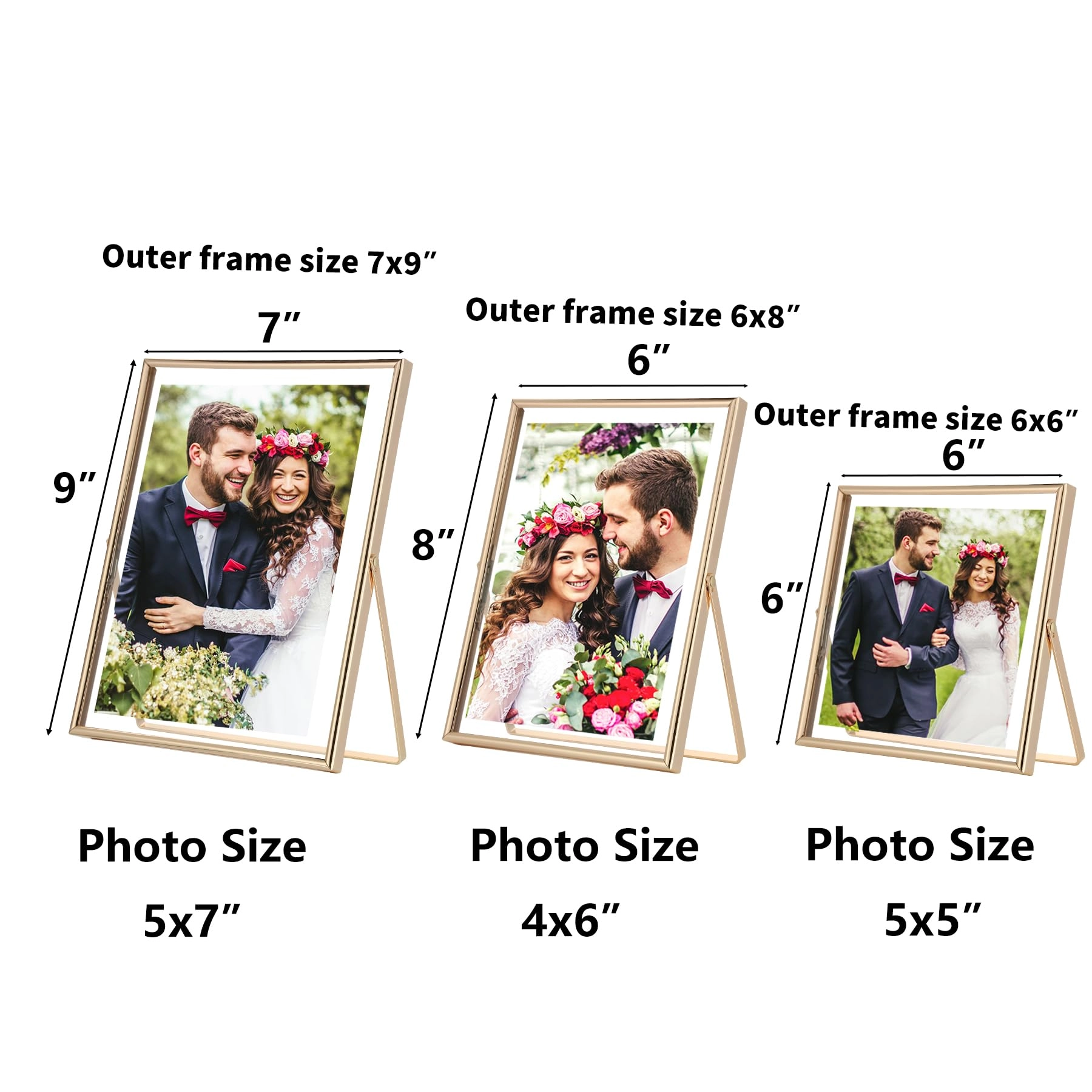 Floating Picture Frames - 4x4'' 4x6'' 5x7''