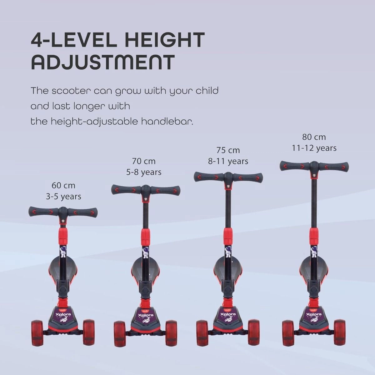 Xplora Kick Scooter – Foldable LED + Seat