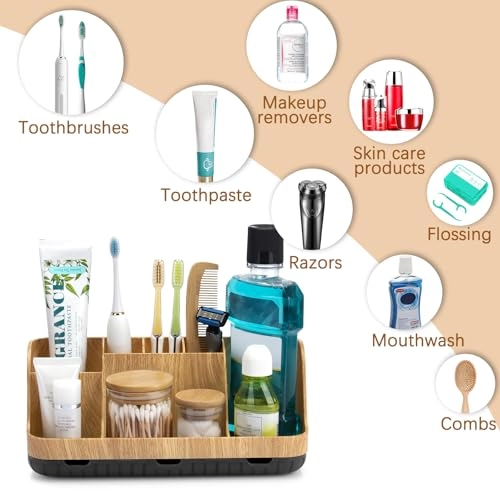 Bathroom Countertop Organizer - 7 Slots