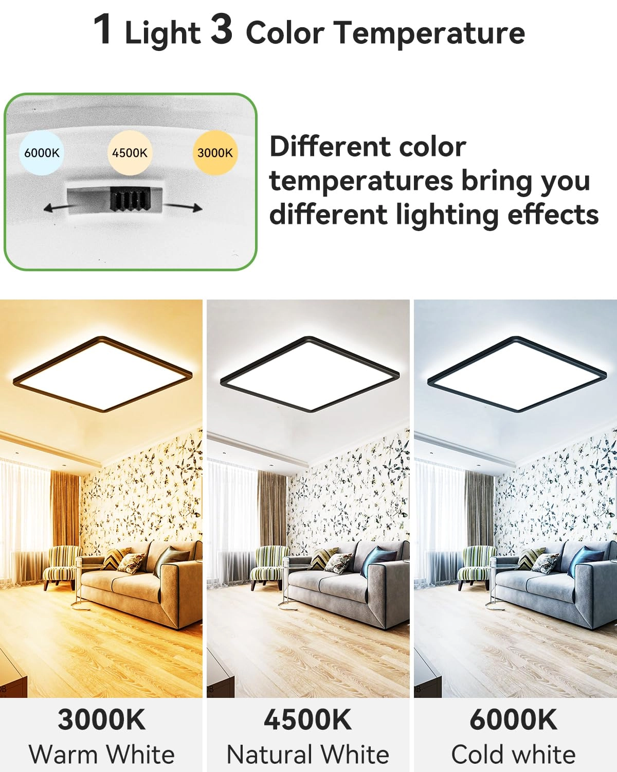 LED Ceiling Light - 3000K 4500K 6000K