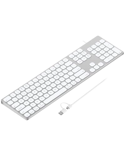 Aluminum USB Wired Keyboard