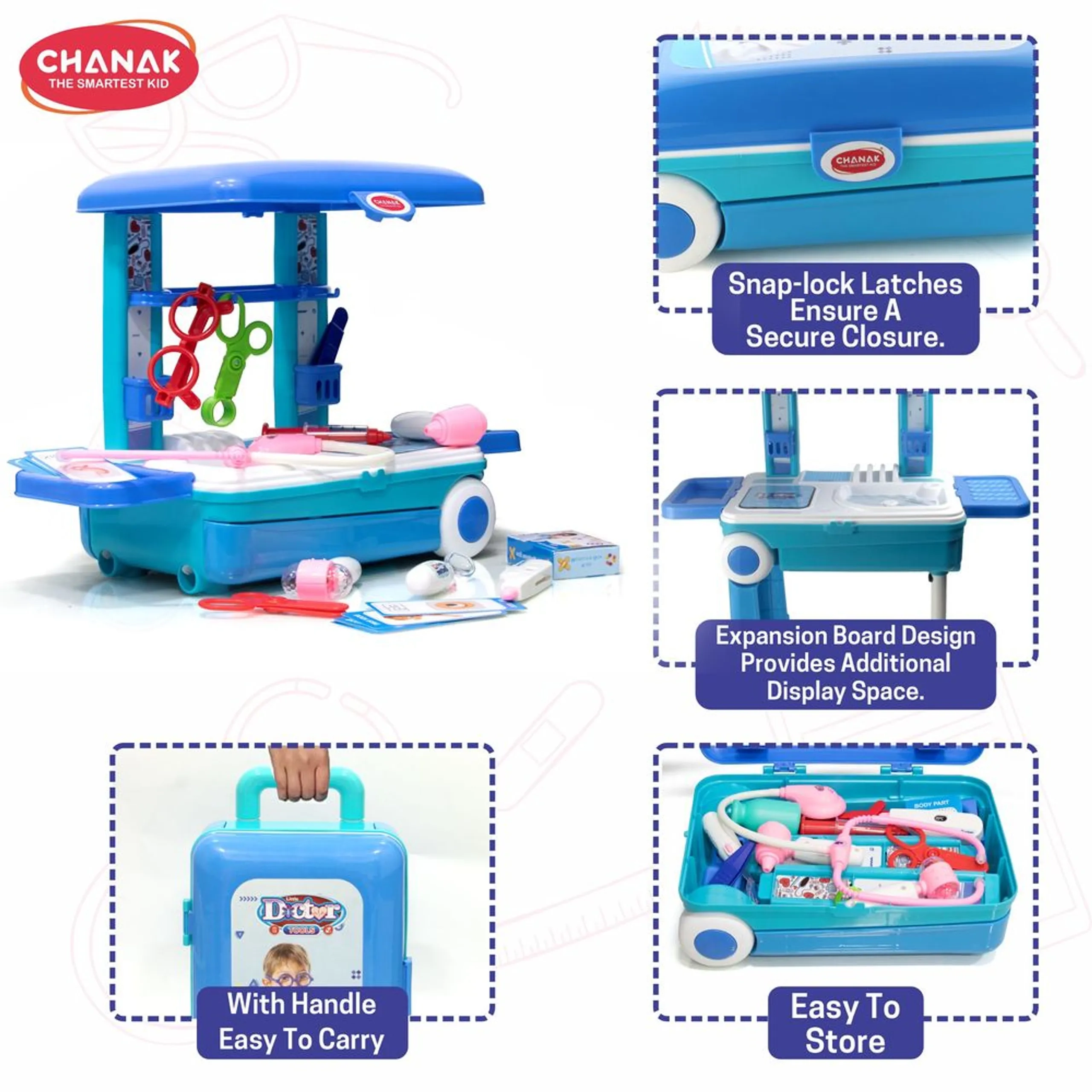 Premium Doctor Set With Pull & Push Trolley - 13 pcs (46966191-AT173)