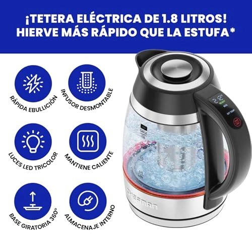 Digital Electric Glass Kettle RJ11-17-TCTI-V2-UK