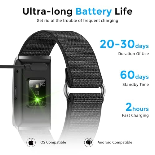 Smart Health Wristband - Bluetooth Connected 127 Exercise Modes 1ATM Water Resistant