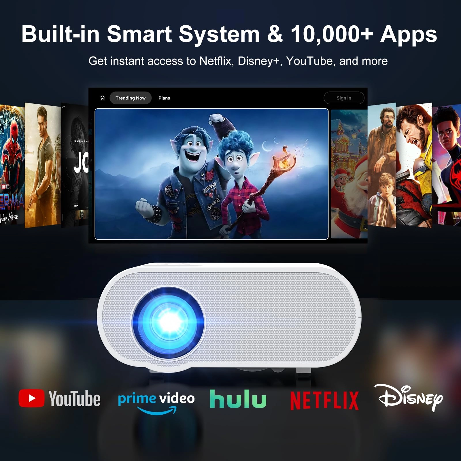 Smart Mini Projector - 1500ANSI Native 1080P