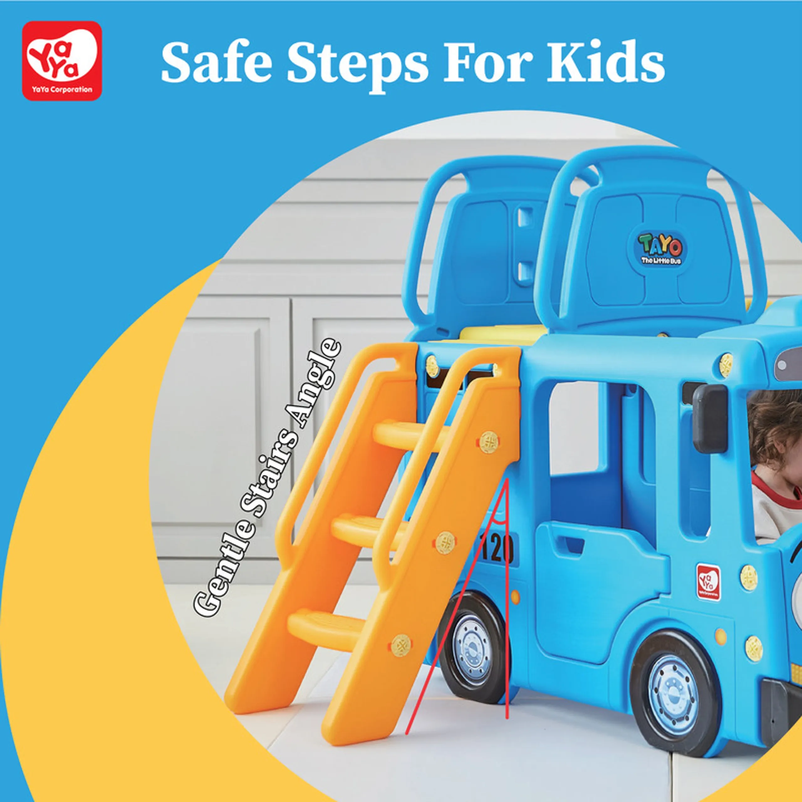 3-in-1 Bus Slide - Beige 105 x 60 x 115 cm