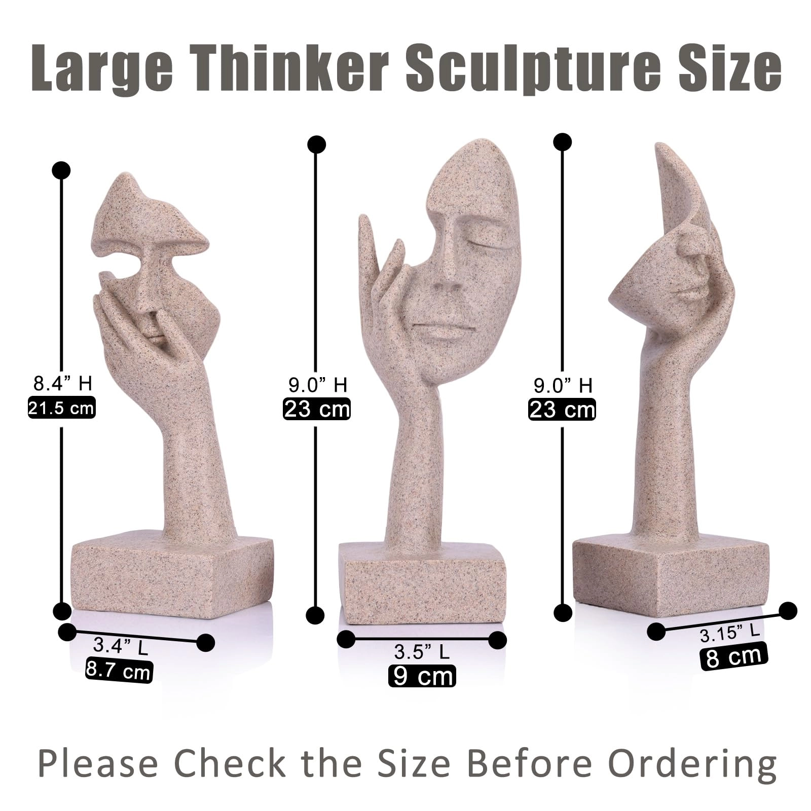 Thinker Statue - Plastic, Resin