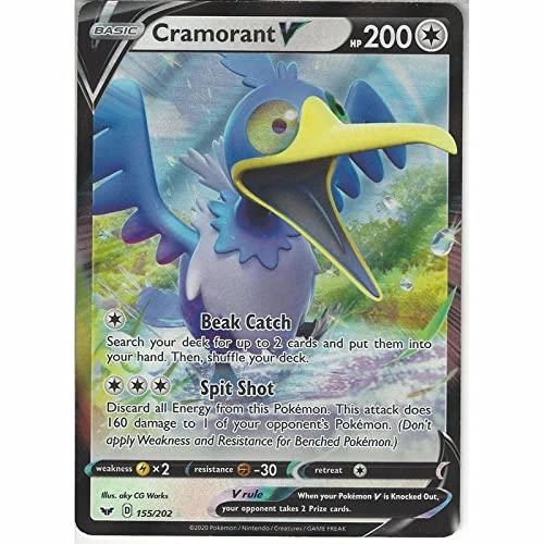 Pokémon Cramorant V + Toploader - 1x