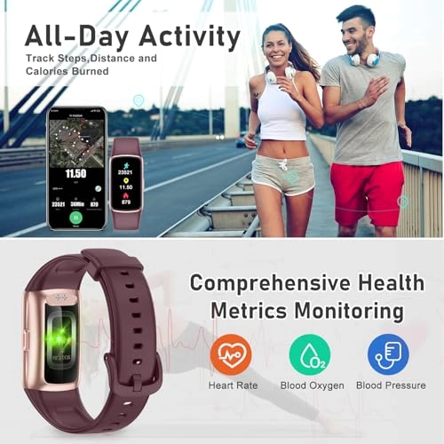 Fitness Tracker - 24/7 Heart Rate Blood Oxygen 1.47'' Waterproof