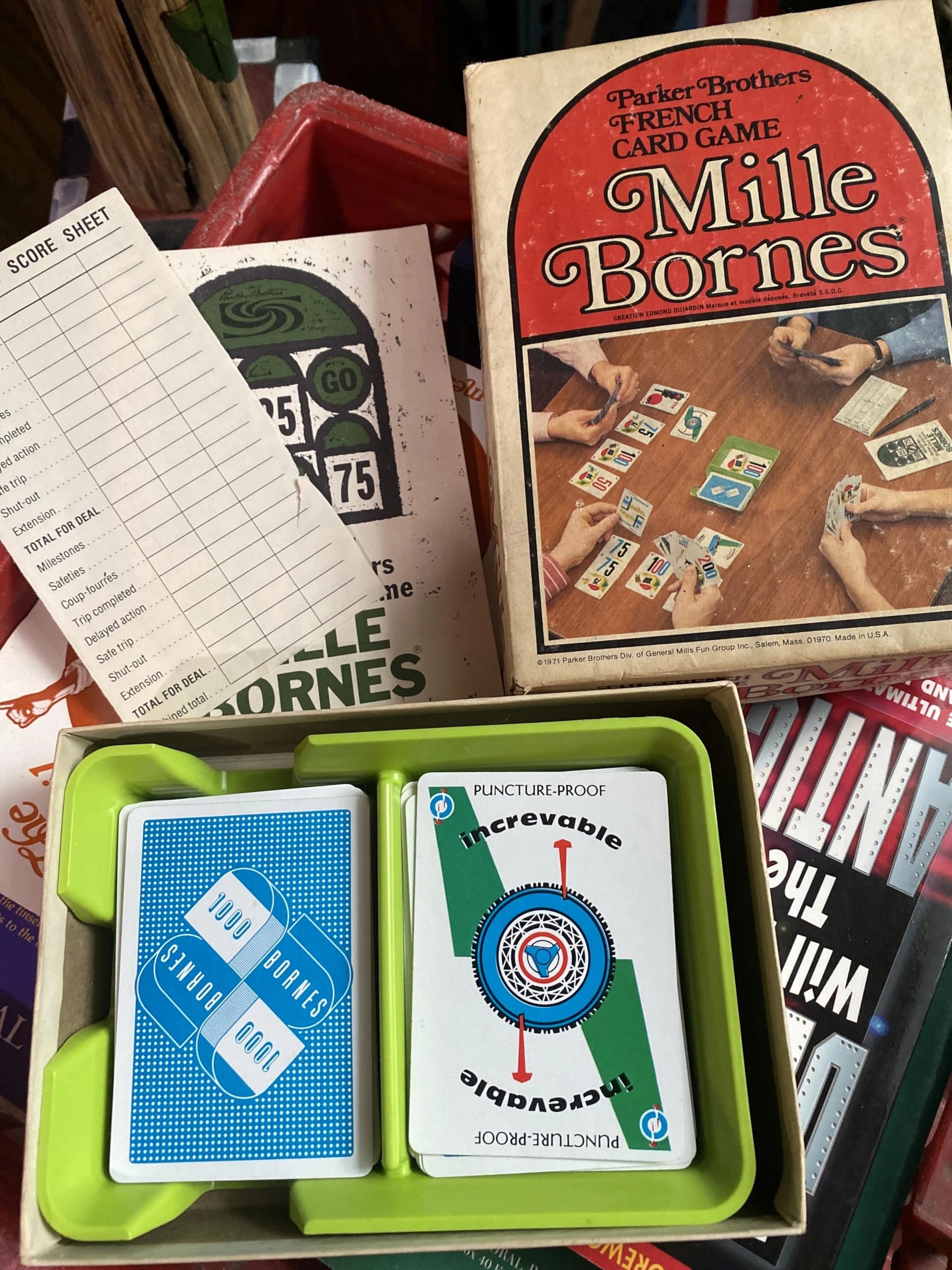 Parker Brothers Mille Bornes: Vintage 1971 Edition - Card Game
