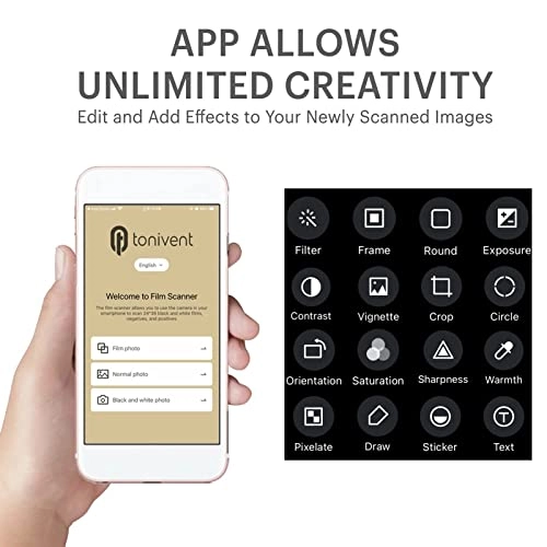 TON169 Mobile Film Scanner - 35mm/135mm Foldable LED Backlight