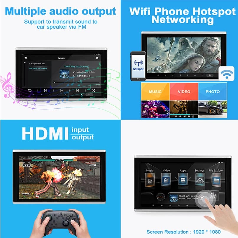 Headrest car monitor - 10.1 inch