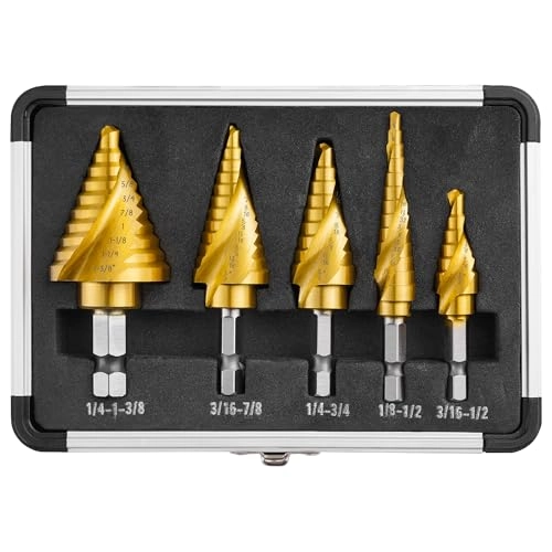 Step Drill Bits - HSS Titanium 5PCS