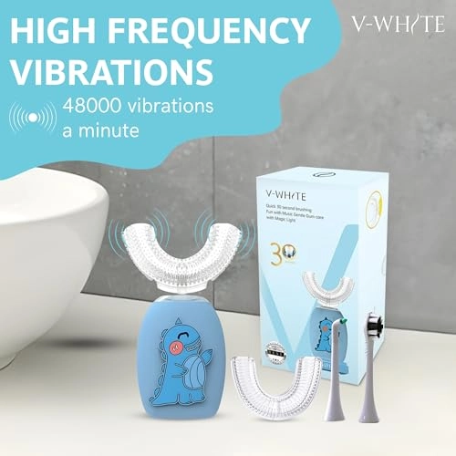 U-Shaped Electric Toothbrush - Kids 360 Ultrasonic Cleaning Wireless Charging