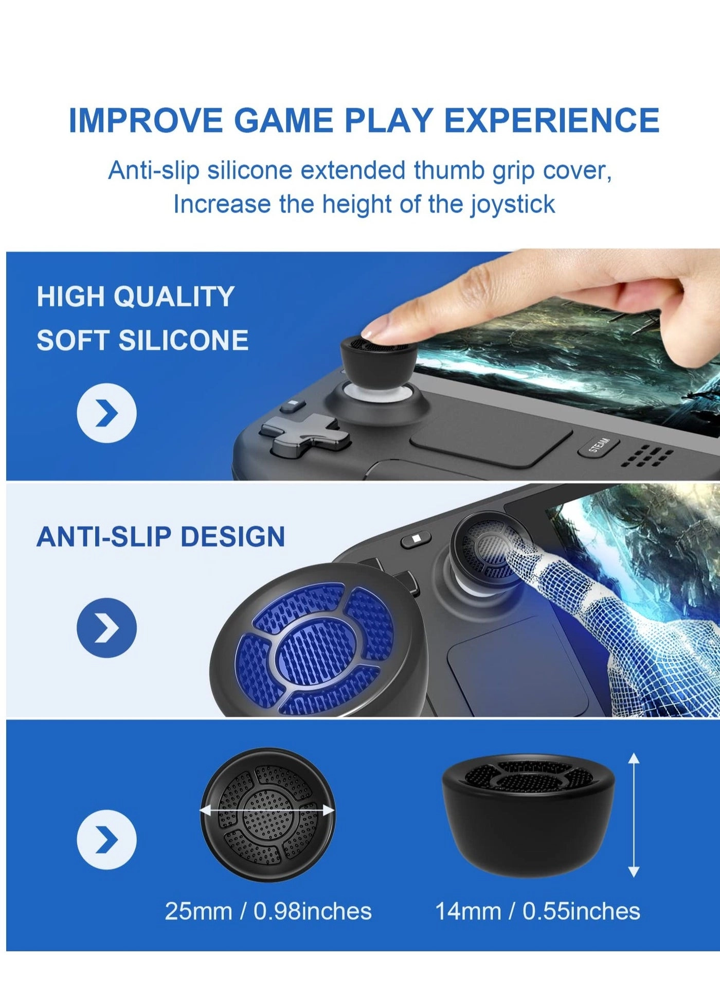 Thumb Grip Set - Steam Deck/Switch/PS5/PS4/Xbox