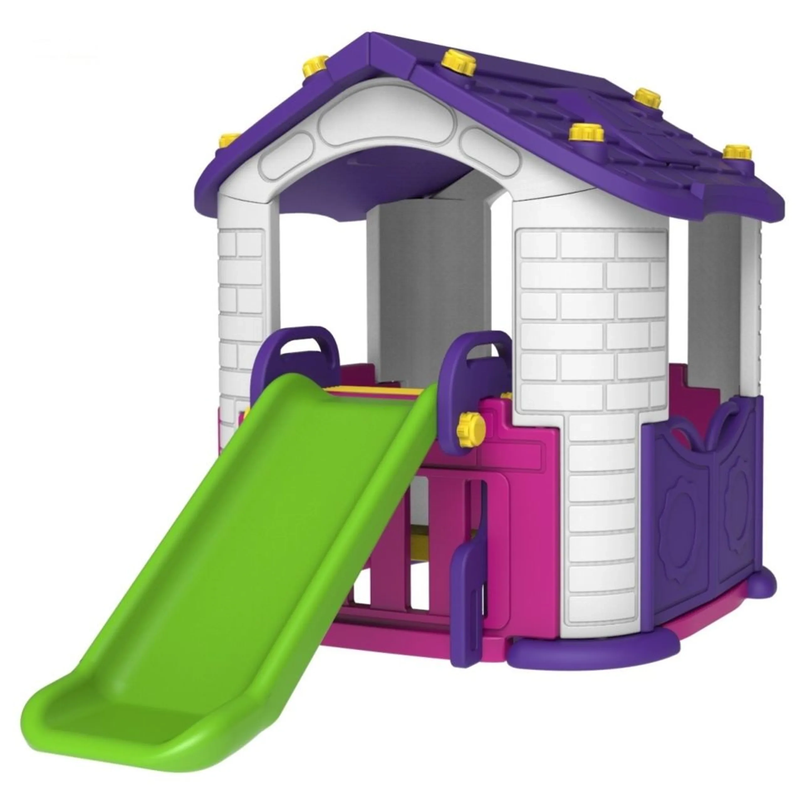 All-in-1 Indoor Playhouse - With Slide Purple