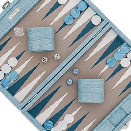 Backgammon Set - 20 inch 44mm Checkers Vegan Leather