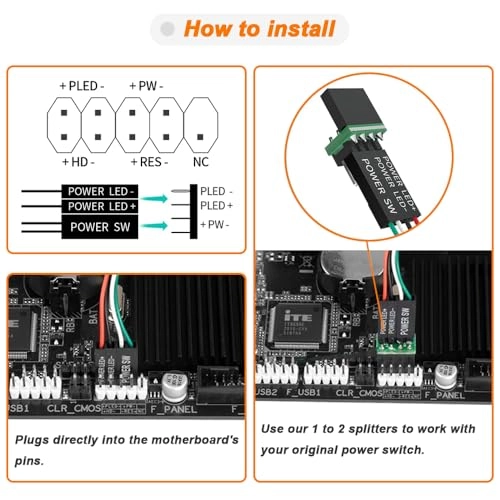 PC Power Button - 2M 2 Count