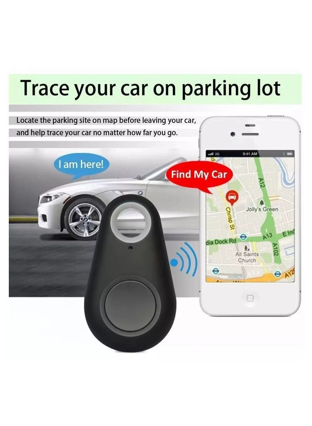 Bluetooth Smart Tag Key Finder - Bluetooth 4.0 Low Energy 75 Feet 8 month