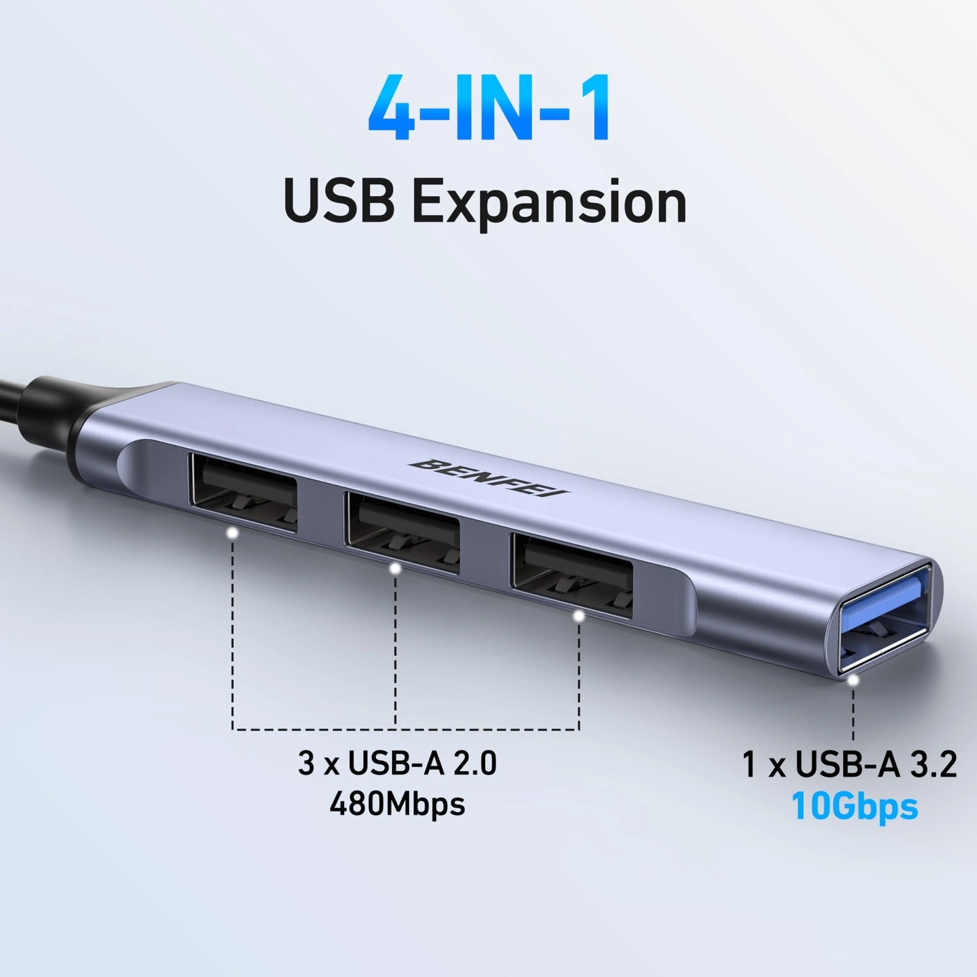 USB 3.0 Hub - 4 Ports USB A Ultra Compact