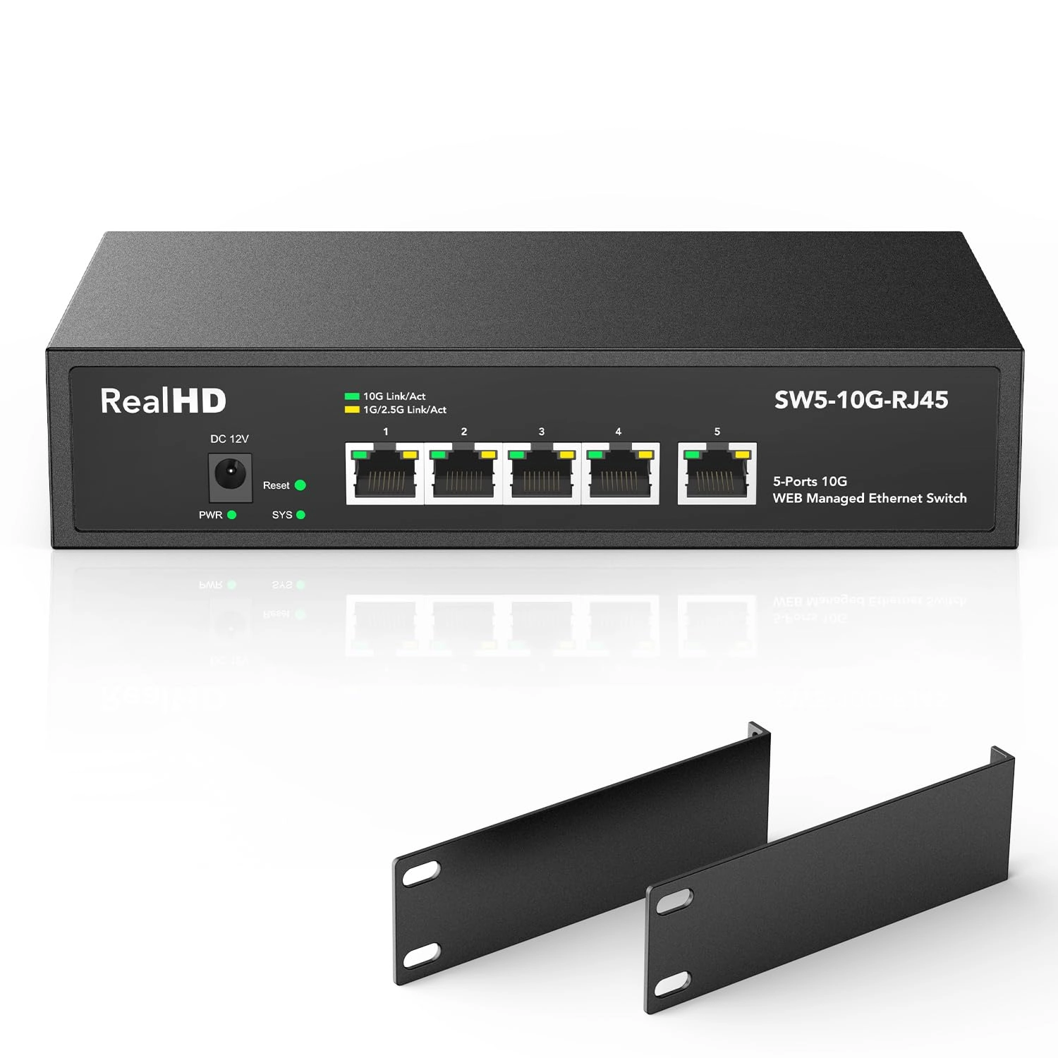 Real HD 5 x 10Gb RJ45 Managed 5-ports