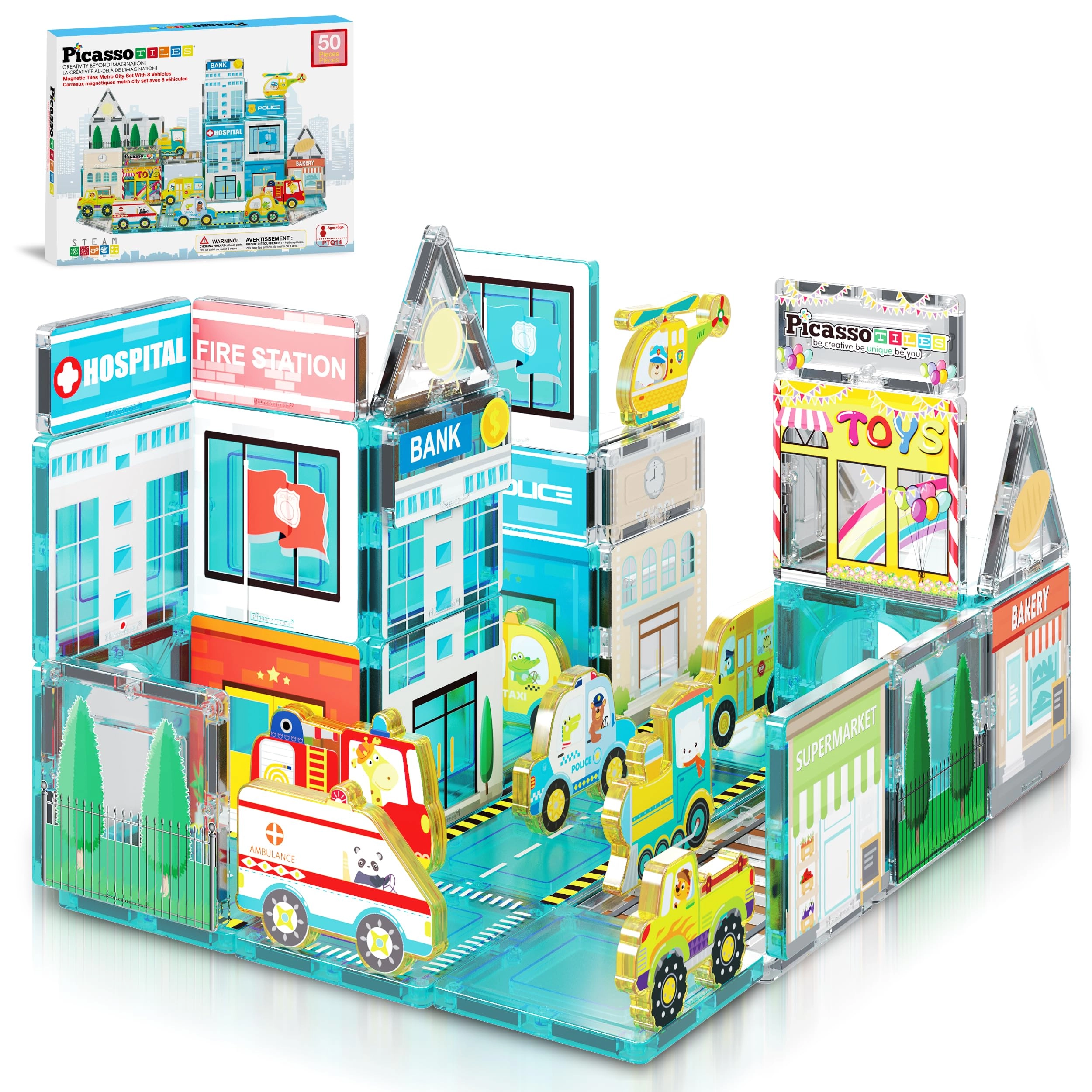 Metro City Magnetic Marvels Playset - 50pcs