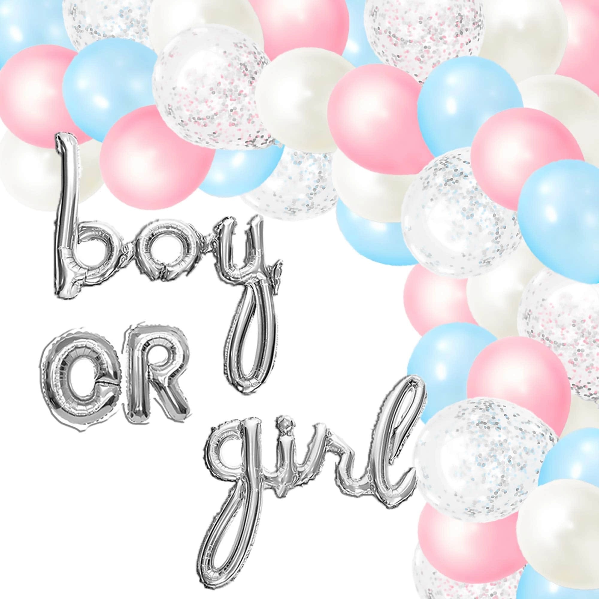 Julri Boutique Gender Reveal Balloon Garland Arch Kit - 115 Pieces Party Supplies