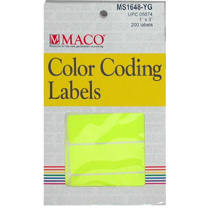 Color Coding Labels - 768 Labels .25 in ( 6.35 mm )