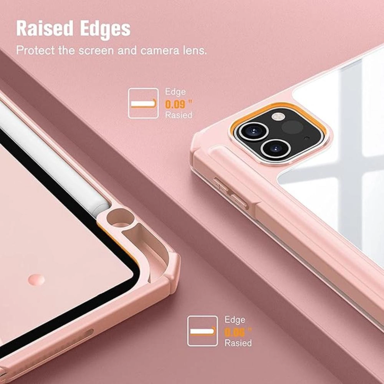 Pencil Holder Case with Screen Protector for iPad Air 10.9-inch (5th/4th generation) and iPad Pro 11-inch (2022)