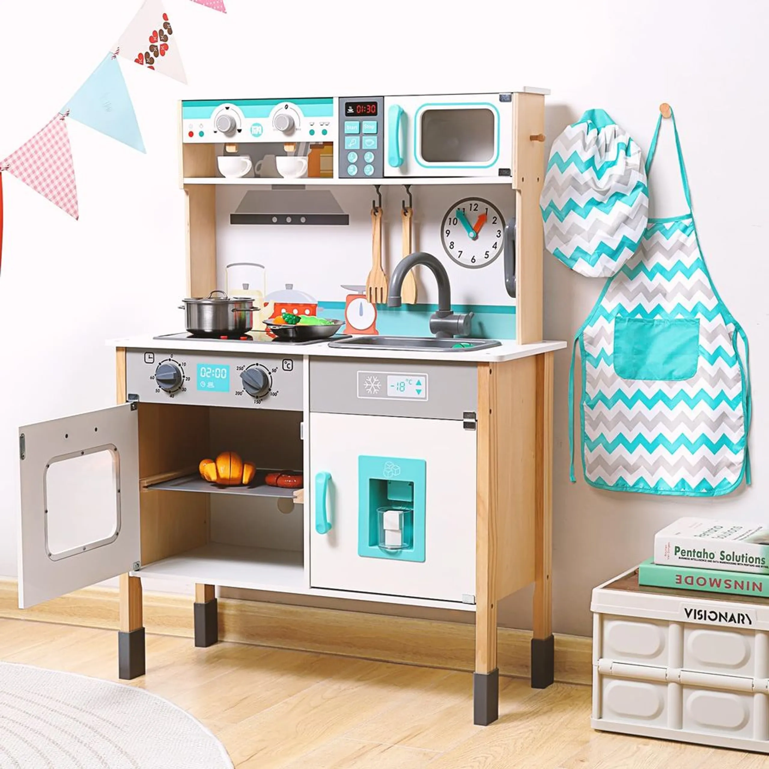Kids Kitchen - Wooden Pretend Playset (5551007-GYT20028-2)