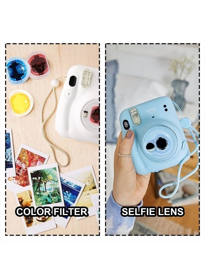 Camera Case - Shiny purple + Mini Photo Album + Selfie Lens + Color Filters + Photo Frames + Sticker