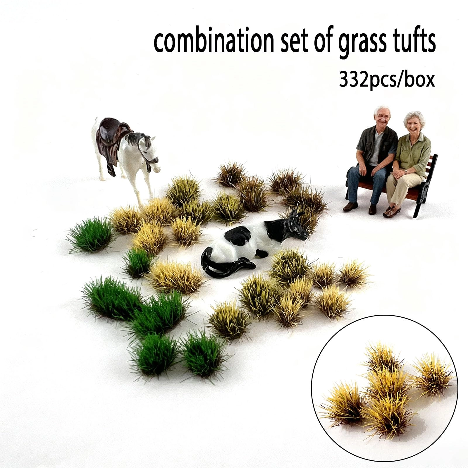 Miniature Grass Tufts - 332 pieces
