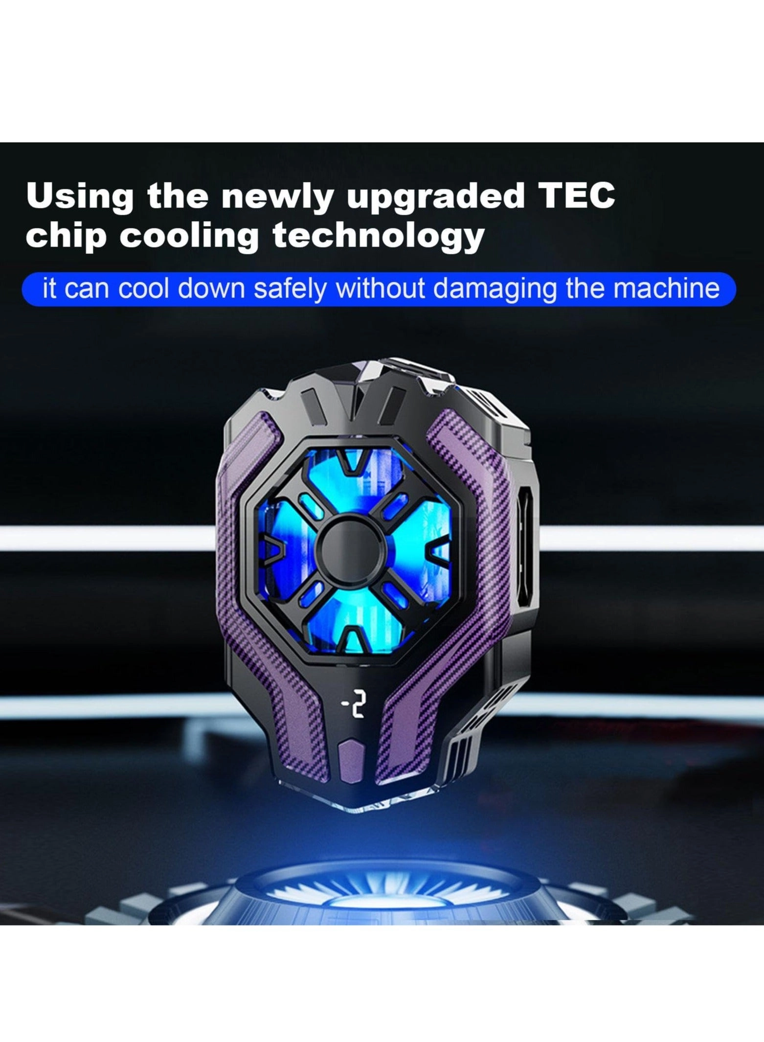 Magnetic Phone Cooler - RGB Lights 3-Speed Cooling