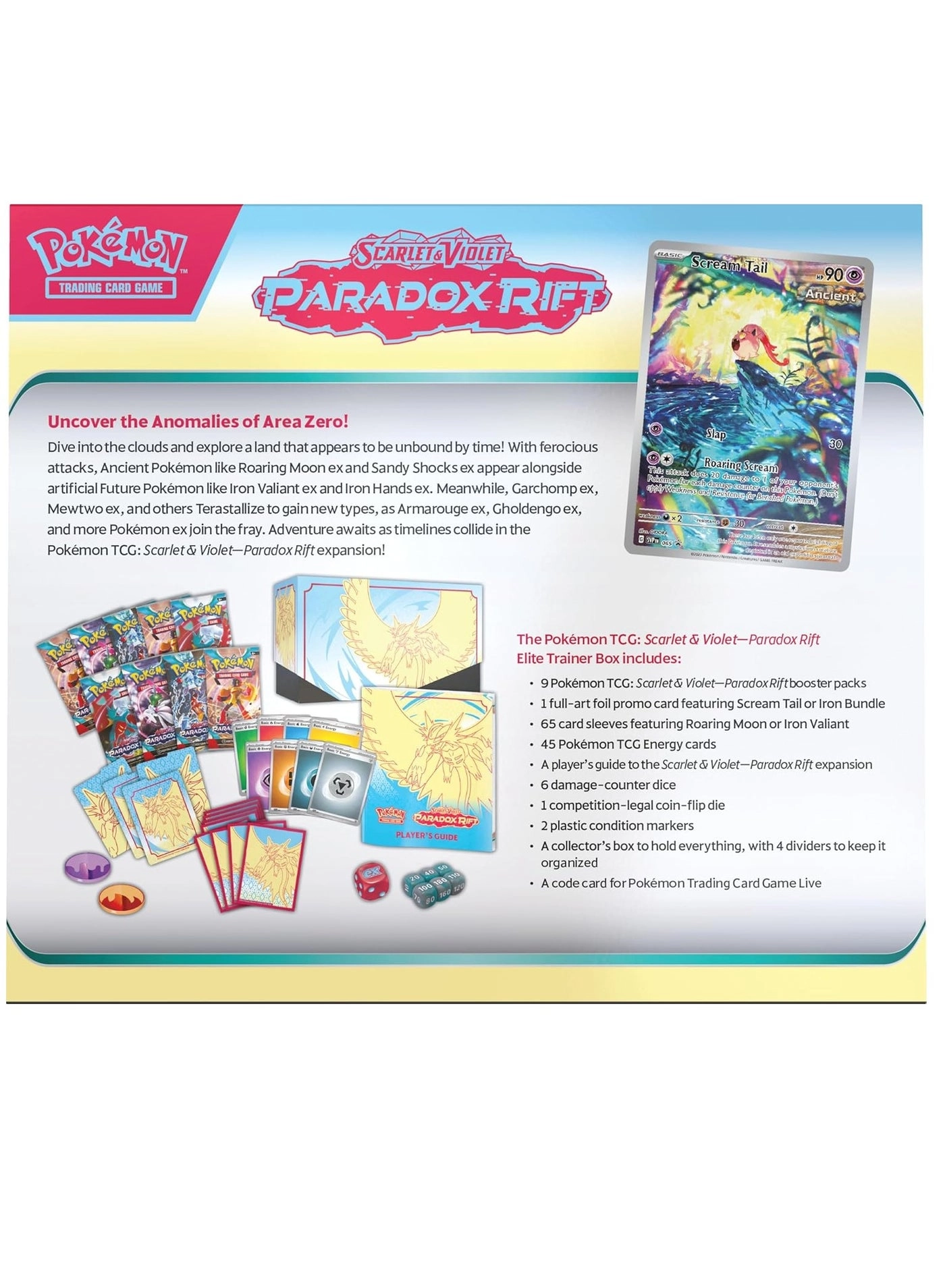 Scarlet and Violet: Paradox RIFT: Elite Trainer Box - Roaring Moon