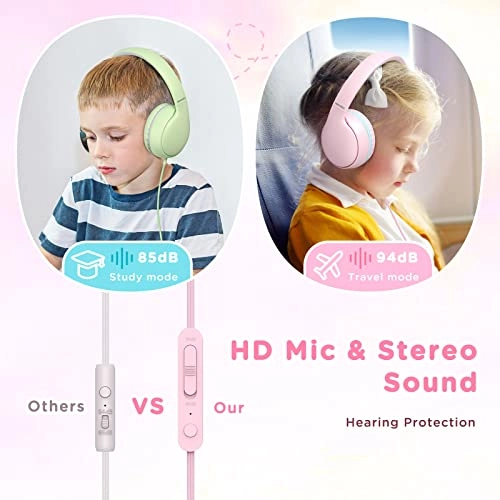 LE03-PINK Wired Headphone