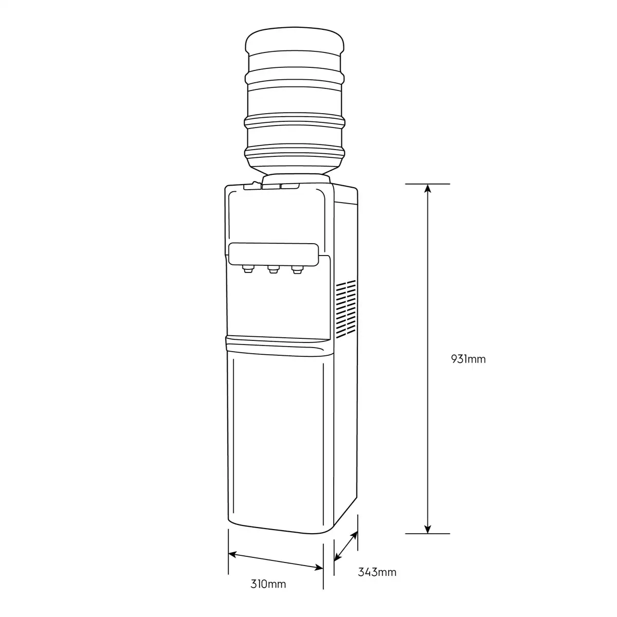 EDBMFSXWG - White 2 Litres/H 4 Litres/H