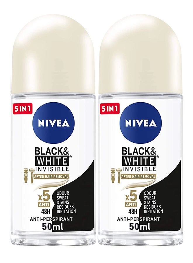 Black And White Invisible Clean - Roll On 2 x 50ml