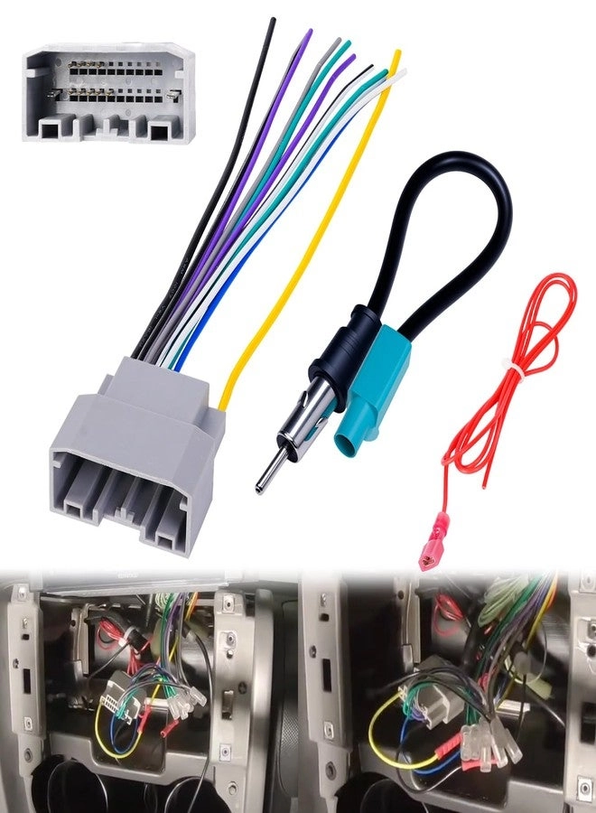 Bedalio Stereo Wiring Harness with Antenna Adapter - 2006-2016 Dodge, 2008-2016 Jeep, 2004-2016 Chrysler
